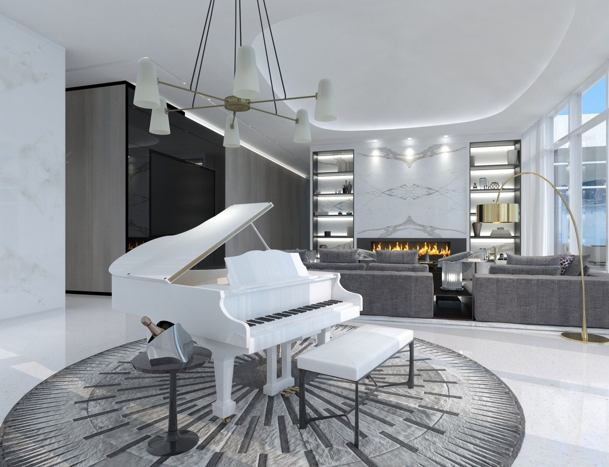 RITZ CARLTON PENTHOUSE by Britto Charette Interior Design