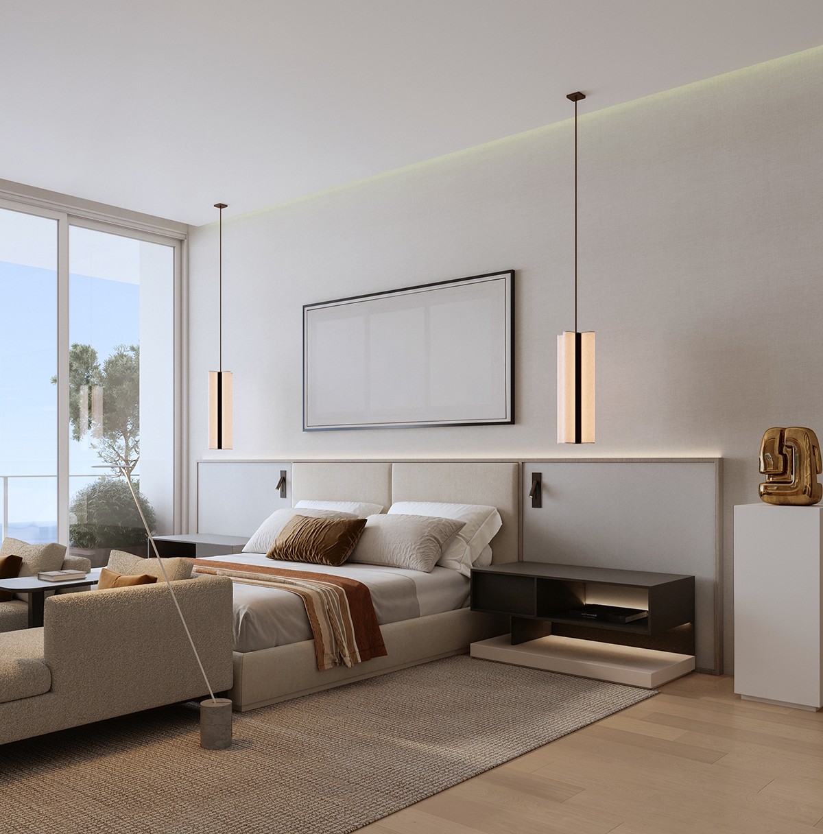 Turnberry Penthouse Rendering Primary Bedroom