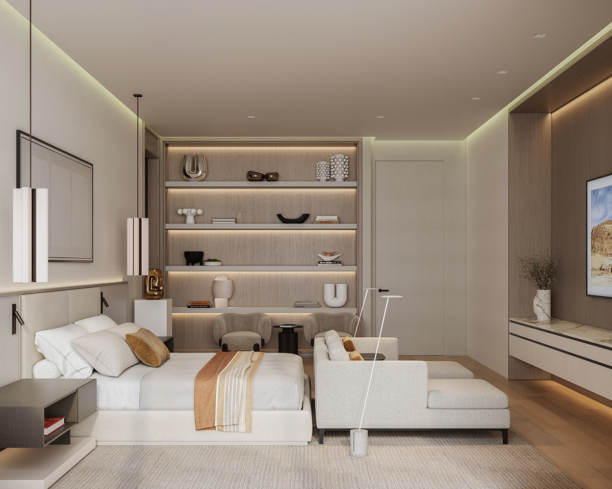 Turnberry Penthouse Rendering Primary Bedroom