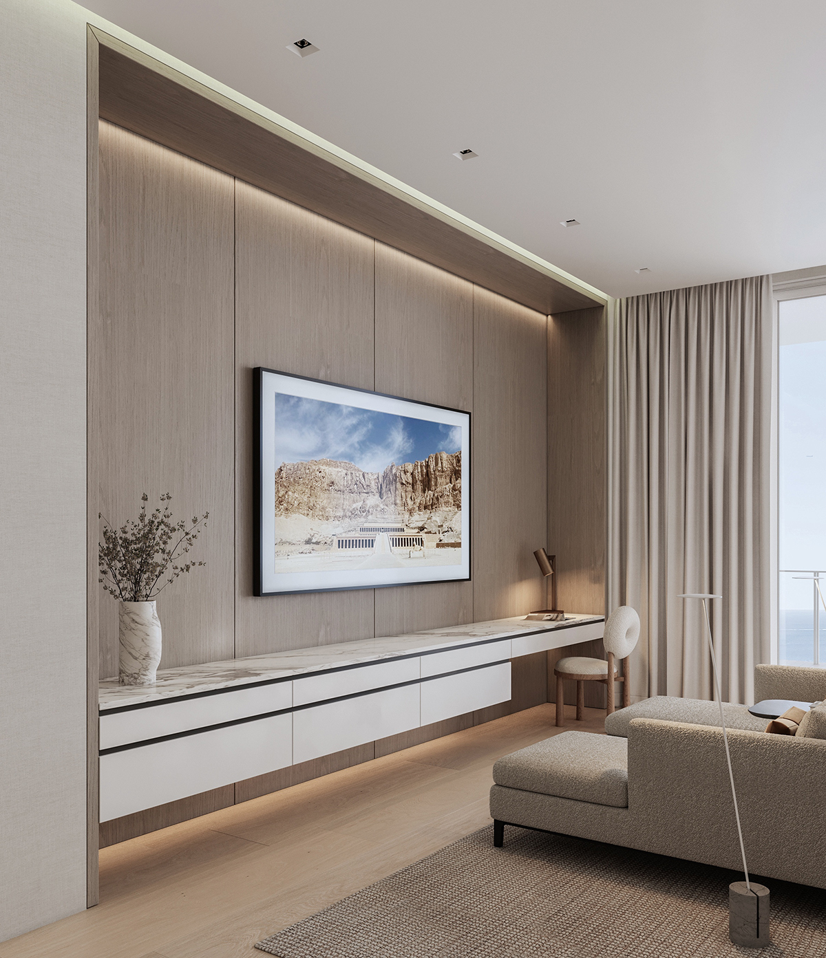 Turnberry Penthouse Rendering Primary Bedroom